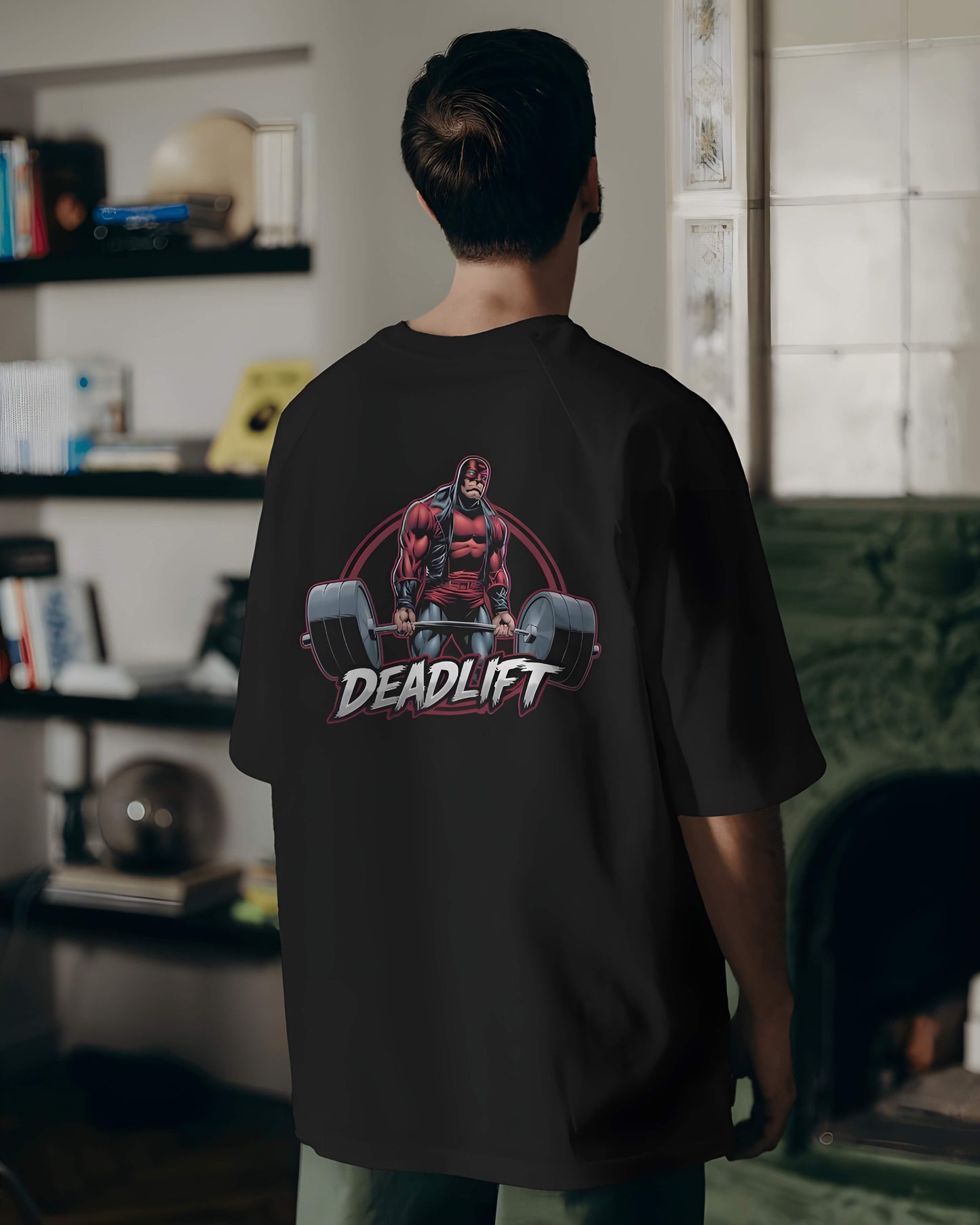 Deadlift Power Graphic Gym Wear | Oversized T-Shirt