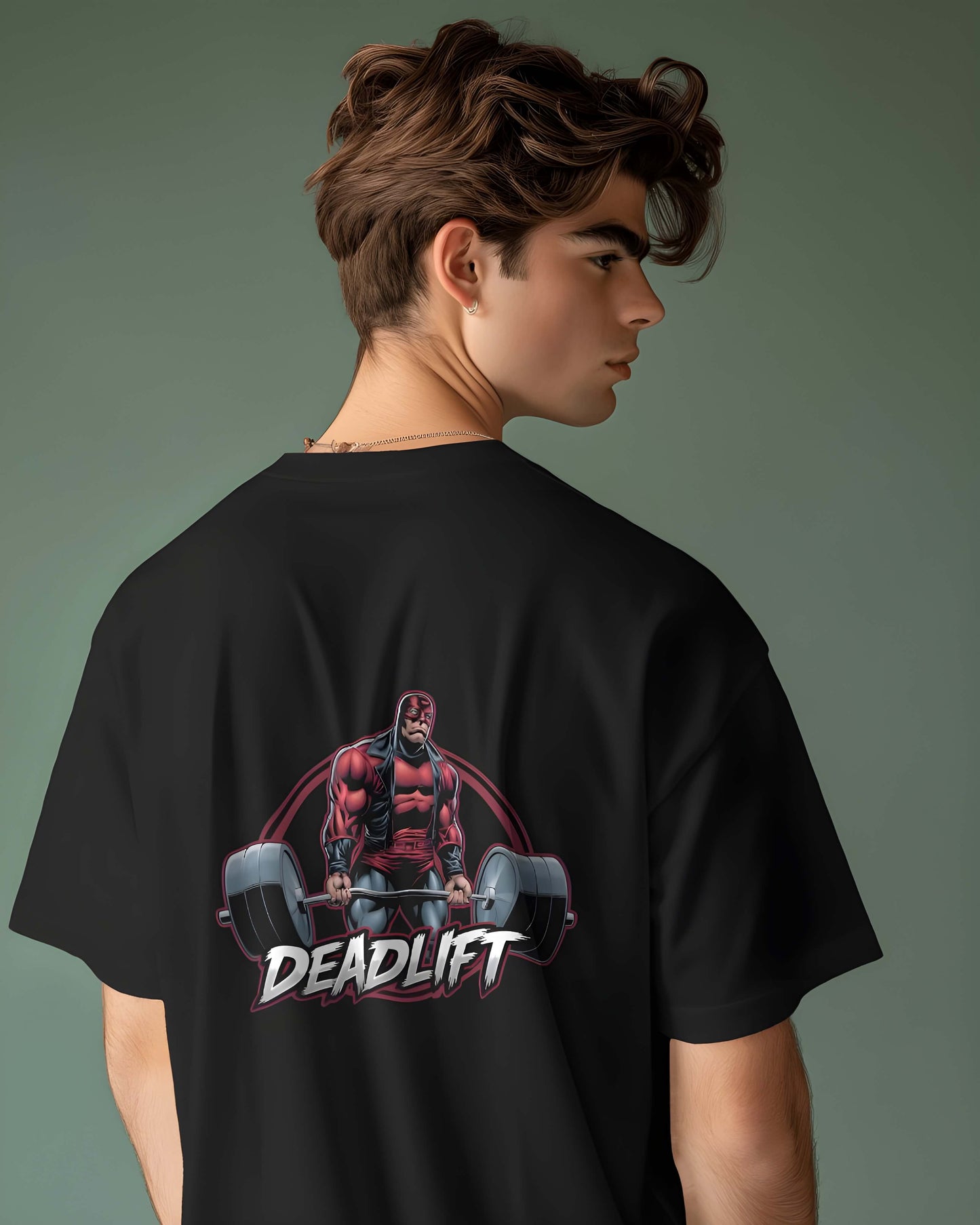 Deadlift Power Graphic Gym Wear | Oversized T-Shirt