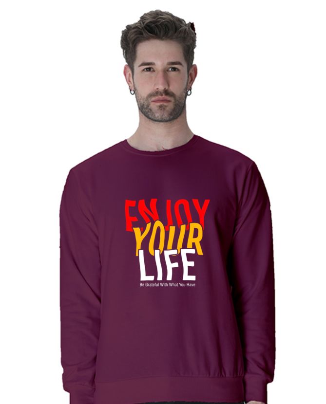 LEVOYAA - ENJOY YOUR LIFE Crewneck Sweatshirt