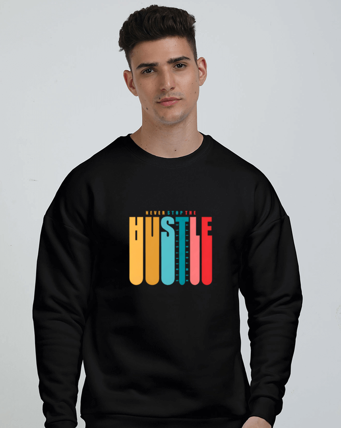 Levoyaa- Never Stop The Hustle - Oversized Sweatshirt