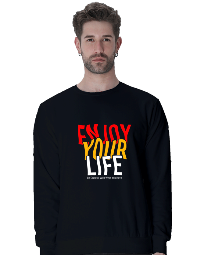 LEVOYAA - ENJOY YOUR LIFE Crewneck Sweatshirt