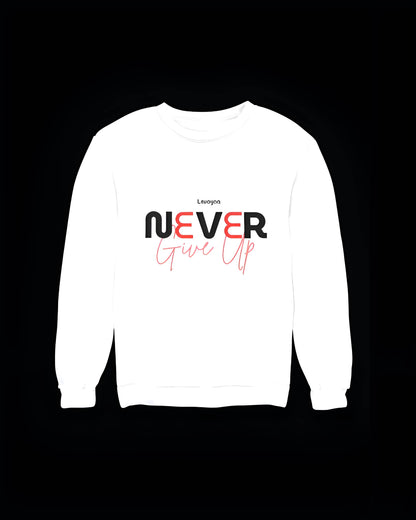 Levoyaa - Never Give Up Oversized Sweatshirt
