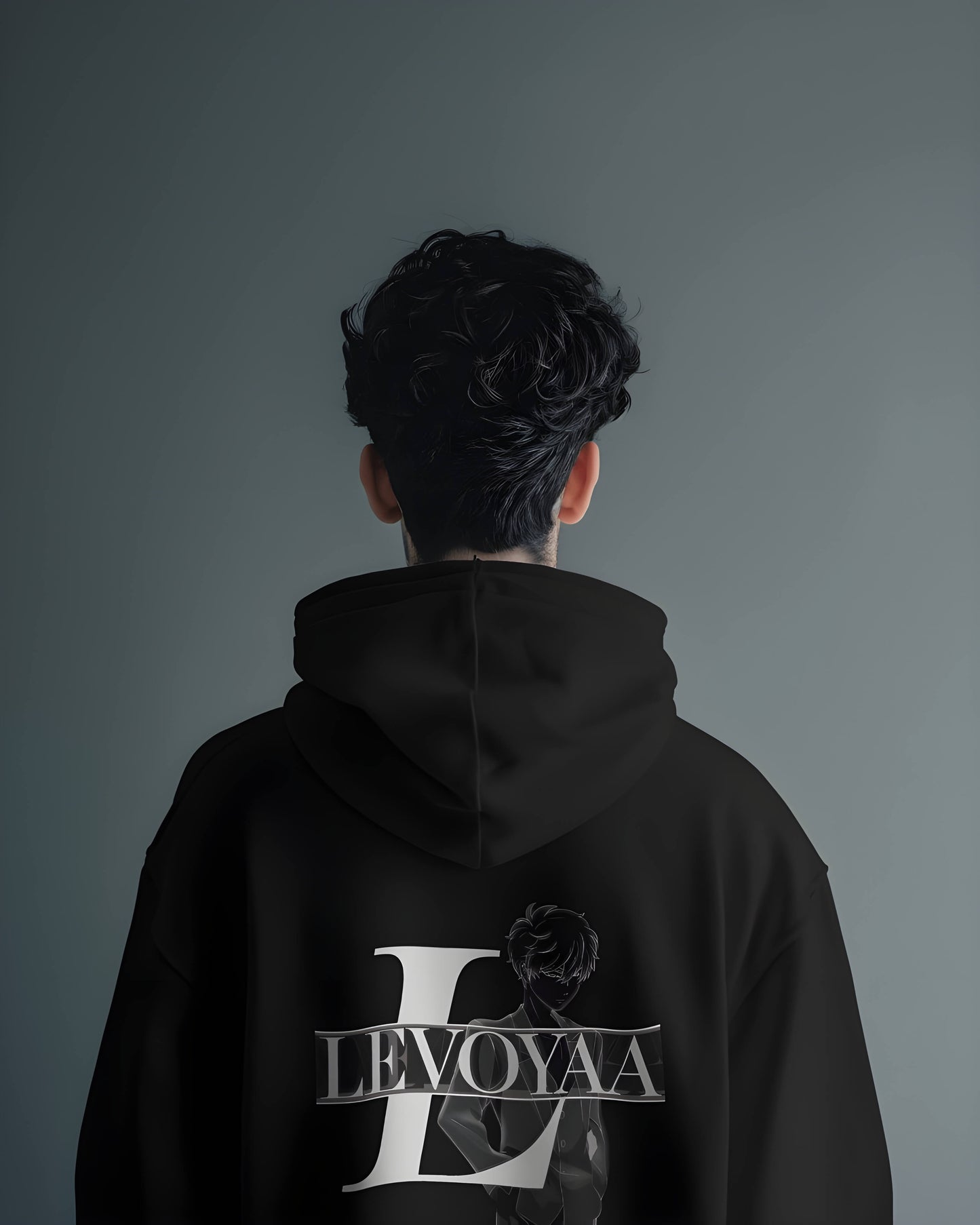 Levoyaa Premium Black Hoodie - Signature Style