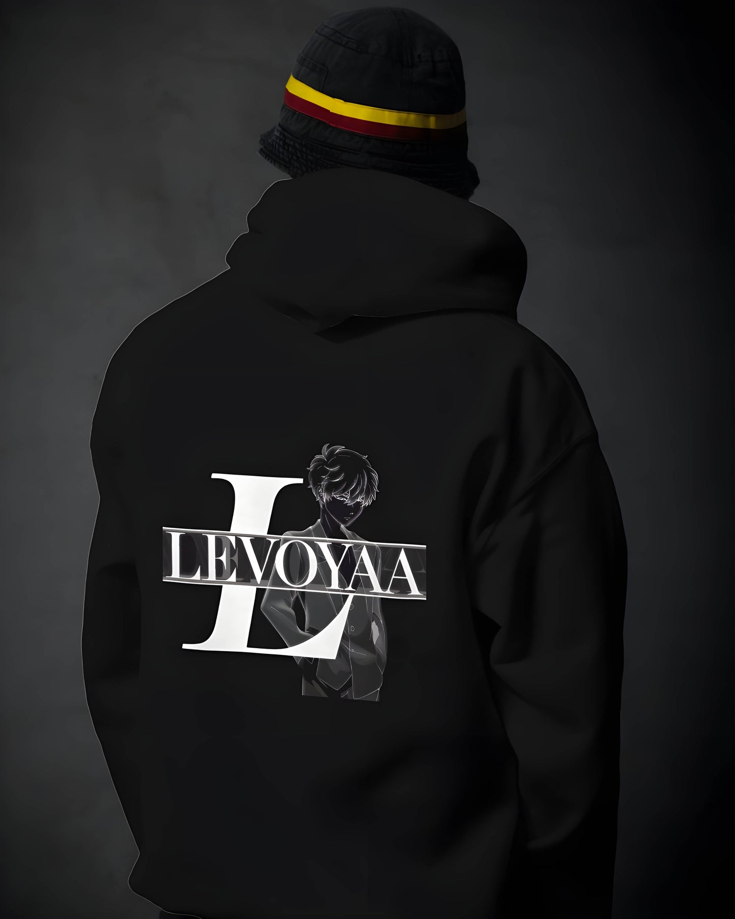 Levoyaa Premium Black Hoodie - Signature Style