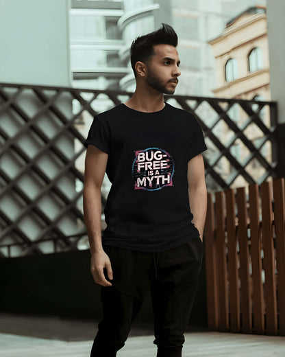Bug-Free Is a Myth Graphic | Oversized T-Shirt