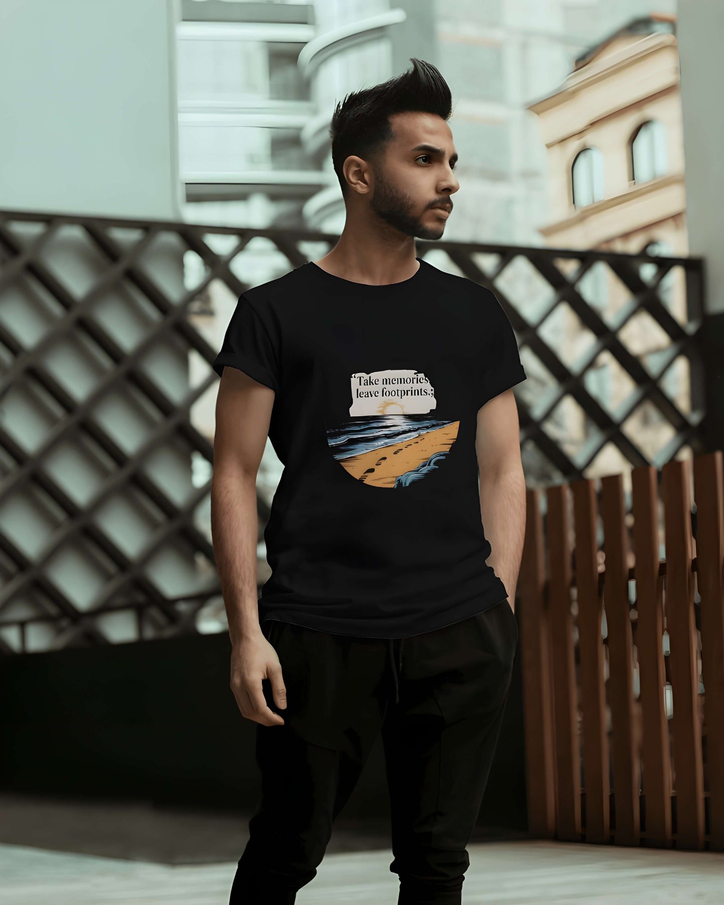 Take Memories, Leave Footprints | Travel-Inspired | Oversized T-Shirt