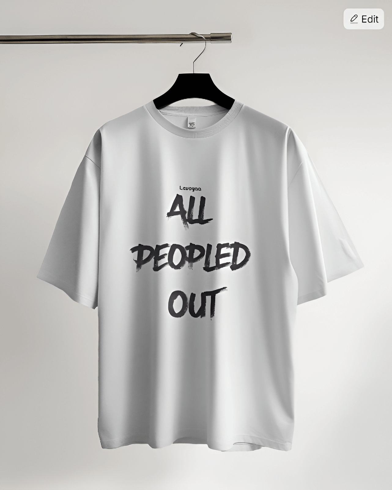 Levoyaa ALL PEOPLED OUT Oversized T-shirt