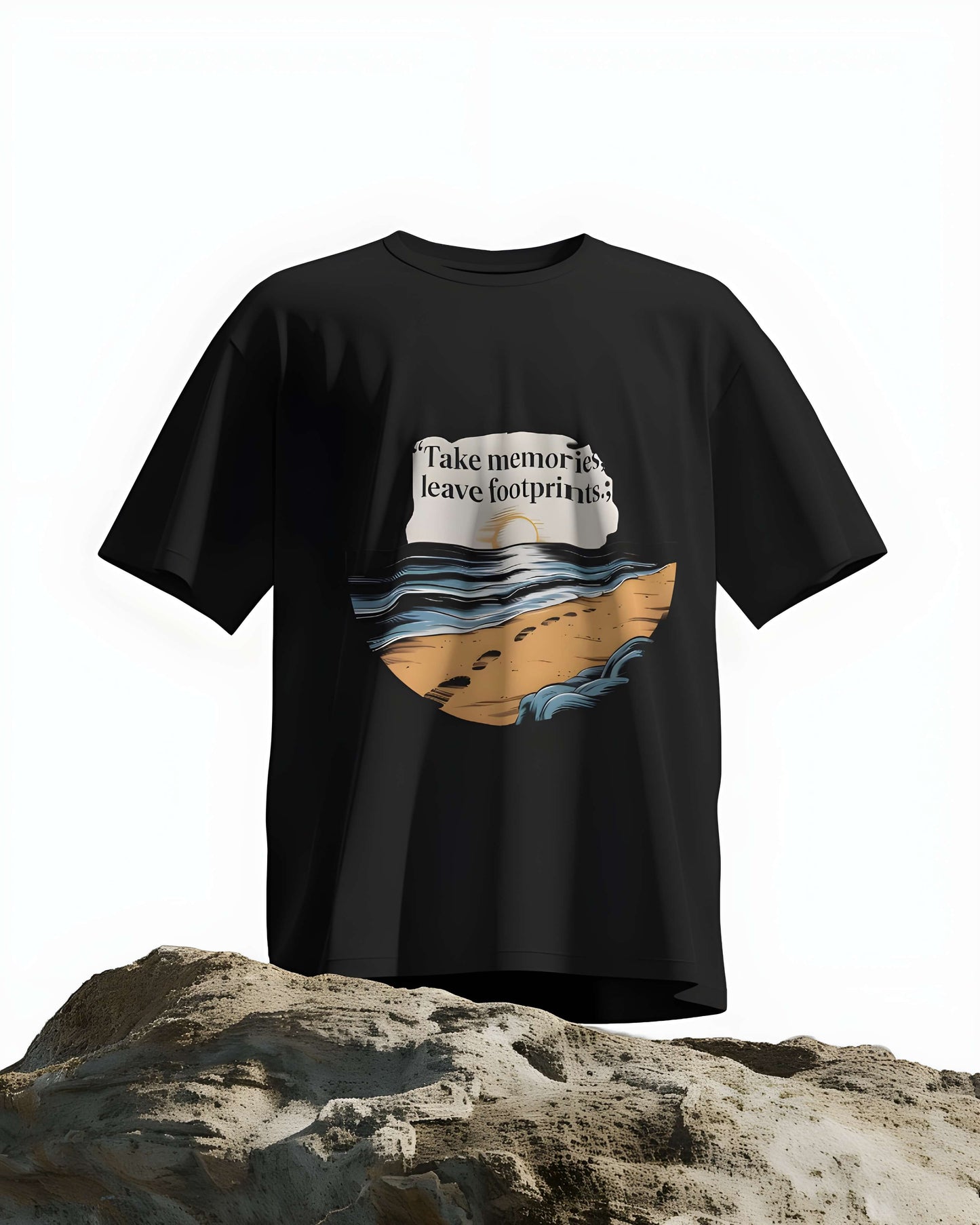 Take Memories, Leave Footprints | Travel-Inspired | Oversized T-Shirt